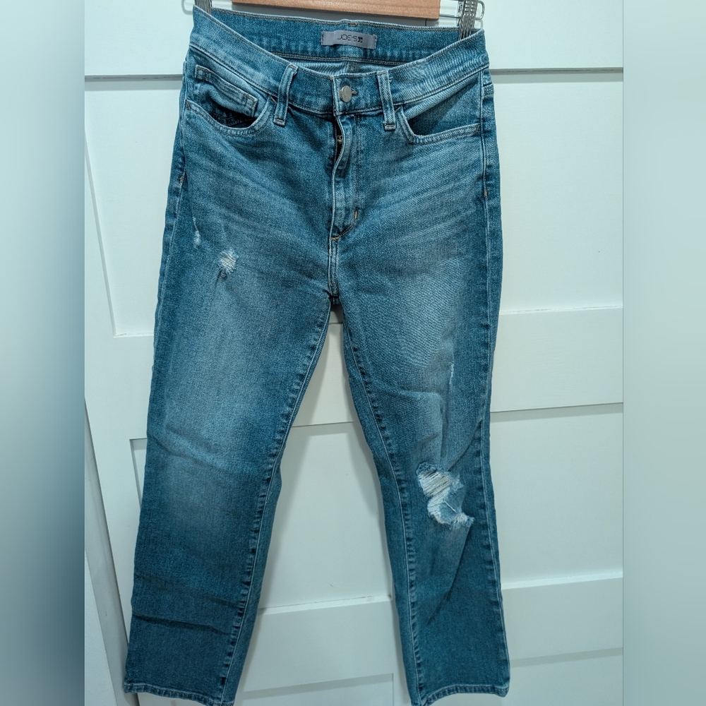 Joe's Jeans Blue Distressed Cropped Denim